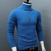 Sweater de inverno Men's Warm acolchoado Cashmere Slim Coreano Profundidade Camisa Top Moda L220801