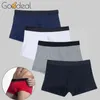 Geateal Cotton Panties Mäns Underlag Boxer Intimate Underware Homme Boxers Termiska Shorts för Boy Sexig Underkläder Solid Färg G220419