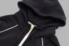 Herrtröja hoodie lat vind pullover halv-zip hoodie andningsbar trend mode svett-absorberande sport casual wear med svart topp