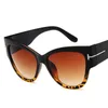 Lunettes de soleil rétro surdimensionnées œil de chat femmes marque concepteur noir dégradé lunettes de soleil Oculos T décoration UV400