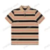 22SS Мужчины Женщины Дизайнеры T Рубашки Paris Sport Stripe Print Cotton Tee Crew Erec