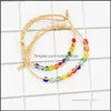 Bangle Bracelets Jewelry Bohemian Beads Crystal Charmos hechos a mano Pulseras trenzadas para mujeres Amistad Bead RO DH9FL