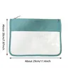 Embroidery Letters Clear PVC Pouch Bag Waterproof With Metal Zipper Pouches Nylon Cosmetic Bags Large Capacity Storage Case For Party Gift