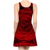 Est Red Rose Flower Ladies Sleeveless Dress 3D Print Dresses Fashion Sexy Women Slim Summer Casual Beach Dress 220617
