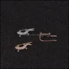 Boucles d'oreilles bijoux Cz dépareillé Cartilage Helix Piercing plante Clers fleur feuille Gecko oreille grimpeurs Cl Dhjih