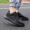 Cool New Men Leather Air Cushion Sneakers Street Trend Crocodile Print Man Casual Sport Walking Shoes AC