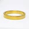 Pierścienie klastra luksusowy projektant Pierścień 18K Gold Titanium Steel Simple Plain Pierścień dla kobiet Prezent Świąteczny