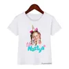 T -shirt voor meisjes Lovely Like Nastya Cartoon Print Kawaii Baby T -shirst Fashion Esthetic White Short Sleved Tops 220620