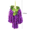 Decorative Flowers & Wreaths Wisteria Decoration Plant Artificial Fake Flower Hanging GarlandDecorative