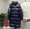 Mężczyźni damskie płaszcz w dół odzieży wierzchnia klasyczna zimowa x długość gęsta ciepła muchatka designerka z kapturem Parkas luksusowy streetwear homme unisex płaszcze s-xxl czarny