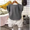 Simple Clothes for Kids Cotton Short Sleeve Boy Set Child Clothing T Shirt Pants 2pcs O-Neck Infant Baby Boys 220507