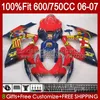 OEM Bodywork For SUZUKI red glossy GSXR 750CC 600CC 750 600 CC 06-07 Body 130No.115 GSXR600 GSXR750 K6 GSX-R750 06 07 GSXR-750 GSXR-600 2006 2007 Injection mold Fairing