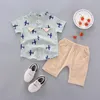 Completi di abbigliamento Fashion Boy Cute Little Plane T-shirt casual a maniche corte per bambini Pantaloncini Abiti da completo 2 pezziAbbigliamento