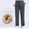 Herrbyxor vinter tjocka varma fleece sweatpants män stora joggar byxor lösa sportkläder casual track plus 6xl 7xlmen's