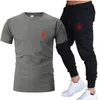 Zomermode Leisure Siksilk Brand Men S Set Tracksuit Sportswear Track Pakken mannelijk sweatsuit korte mouwen T -shirt 2 -delige set 220613