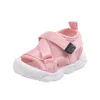 Zomer peuter babymeisje schoenen massief kleur net doek ademende jongens kinderen baby sport sandalen 220615