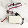 Snapshot axelväskor multicolor Snapshots Camera Bag Women Fashion Tie Dye Luxury Designer Leather Crossbody Glitter Strap Purses Grey Bag Plånbok med låda