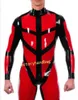 Heren Sexy Turbo Boost Catsuit Kostuums Wetlook pvc kunstleer terug 3-manieren Rits aan voorzijde kruis turnpakje Clubwear bodysuit