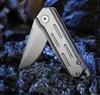 NEWSMALL flipper vouwmes D2 Drop Point Titanium Coated Blade Rvs Handvat Kogellager EDC Messen A1688