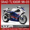 Suzuki Srad TL1000R TL-1000 TL 1000 R 98-03 TL-1000R TL1000 R 98 99 00 R 98 99 00 01 02 2000 2002 2002 2003フェアリングキットホワイトブルーBLK