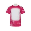 USA warehouse Sublimation Bleached Shirts Heat Transfer Blank Bleach Shirt Bleached 100% Polyester T-Shirts XL XXL XXXL XXXXL mix size