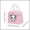 Borse portaoggetti Organizzazione domestica Housekee Garden Cartoon Bear Lunch Bag for Kids School Children Picnic all'aperto Portable Insated Cooler Brea