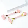 Beauté Anti-âge Double tête Jade Roller masseur Anti-âge Massage du visage Massage au quartz rose 2 styles