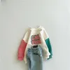 Autunno Baby Felpa Set Moda Lettera Stampa Top + Pantaloni Tuta nata Tuta Set di vestiti per ragazze (venduti separatamente) 220326
