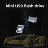 10st DIY Custom Mini USB Flash Drive 64 GB 32 GB 128 GB Pen Drive 128 64 32 GB Pendrive Watertof Metal Silver U Disk Memoria Memoria USB Stick