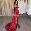 Long Mermaid Prom Dresses 2022 Sweetheart Halser Arabiska dubia aftonklänningar Formella sidodelade partyrockar de Soirees