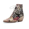 Women ankle boots free big size 2226.5cm length women shoes winter woman embroidered Flower fashion all match 220813