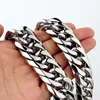 Chains 19/21mm Heavy Cuban Men Hip Hop Jewelry Silver Color Thick Stainless Steel Long Big Chunky Necklace GiftChains