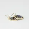 Abalone Shell Drop Earrings Dangles in Gold & Silver