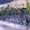 Decoration Wholesale Acrylic Flower Vase Clear Flower Vases Table Centerpiece Marriage Luxury Floral Stand Columns For Wedding