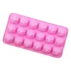 18 Cavidade diamante molde de silicone para geléia de chocolate Candy e pudim Ferramentas de cozimento de molde de molde de cubo de gelo não-bobo SN6699