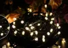 10M/20M 100/200LED Kerst Strings lichten flitslampen zwartachtig groene lijn achtergrond benadrukken waterdichte dikke draad staart plug