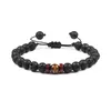 Fili di perline Reiki Uomo Donna Bracciale Pietra lavica naturale Braccialetti intrecciati in legno Decorazione tibetana Meditazione Chakra Braccialetti Yoga Ebreo Lars22