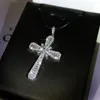 Iced Out Cross Pendant Necklace Mens Hip Hop Necklace Jewelry Womens Vintage Sweater Chain Necklaces