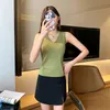 Ladies Diamonds Tank Top Summer Clothing Vests For Women Elastics Red Trend Green Korean Fashion Slim Tanks och Camis Plus Size 220316 S