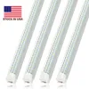 LED Tubes 8FT V Shaped 4 Feet 8Feet T8 Integrated Tube Cooler Door Double Sides 3 Rows 120W Fluorescent Light Side MountUltra Bright Cold White Shop Lights