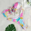 Women's Swimwear Print Bikini Summer Swimsuit 2022 Triangle Swiwmear Women Push Up Bikinis Set Micro Thong Bathing Suits Halter Beachwear