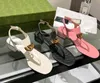 Nya Paris Scuffs Womens Soft Sheepskin Övre Flip Flops Tofflor Gummi Slitstark Kombination Sole Äkta Läder Hårdvara Sandaler