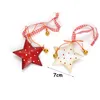 Christmas Decorations For Home 12pcs Vintage Metal Christmas Star With Small Gold Bell Tree Decoration Ornament Handmand 220316