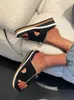 Sandalen Zomer Wedges Dikke Flats Plus Maat 35-43 Vrouwen Slippers 2022 Trends Holle Fashion Flip Flops Slides Shoes