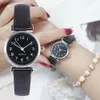 Klassieke Geneva Womens kijkt een casual kwarts lederen bandband horloge ronde analoge klokpols