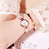 2022 Dropshiping LVPAI Märke Luxury Crystal Gold Watches Women Fashion Armband Quartz Wristwatch Rhinestone Ladies Mode Watches B2