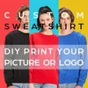 Benutzerdefinierte Sweatshirts Männer Frauen Paare Personalisiertes Team Familie Einfarbige Pullover Tops DIY Drucken Sie Ihr eigenes Designbild 220713