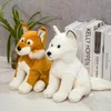 28cm Japanese Spitz Fox Dog Plush Toy Kids Baby Children Accompany Simulation Animal Doll Lovely Birthday Christmas Gift LA334