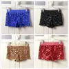 Donne elastiche Pantaloncini a vita alta Jazz Hip Hop Stage Abbigliamento Shiny Shorts Shorts Sexy Shorts Donne Sequin Y220417