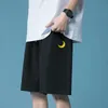 HYBSKR Summer Embroidery Men Oversized Shorts Korean Women High Waists Cotton Male Casual Sport Short Pants 220325